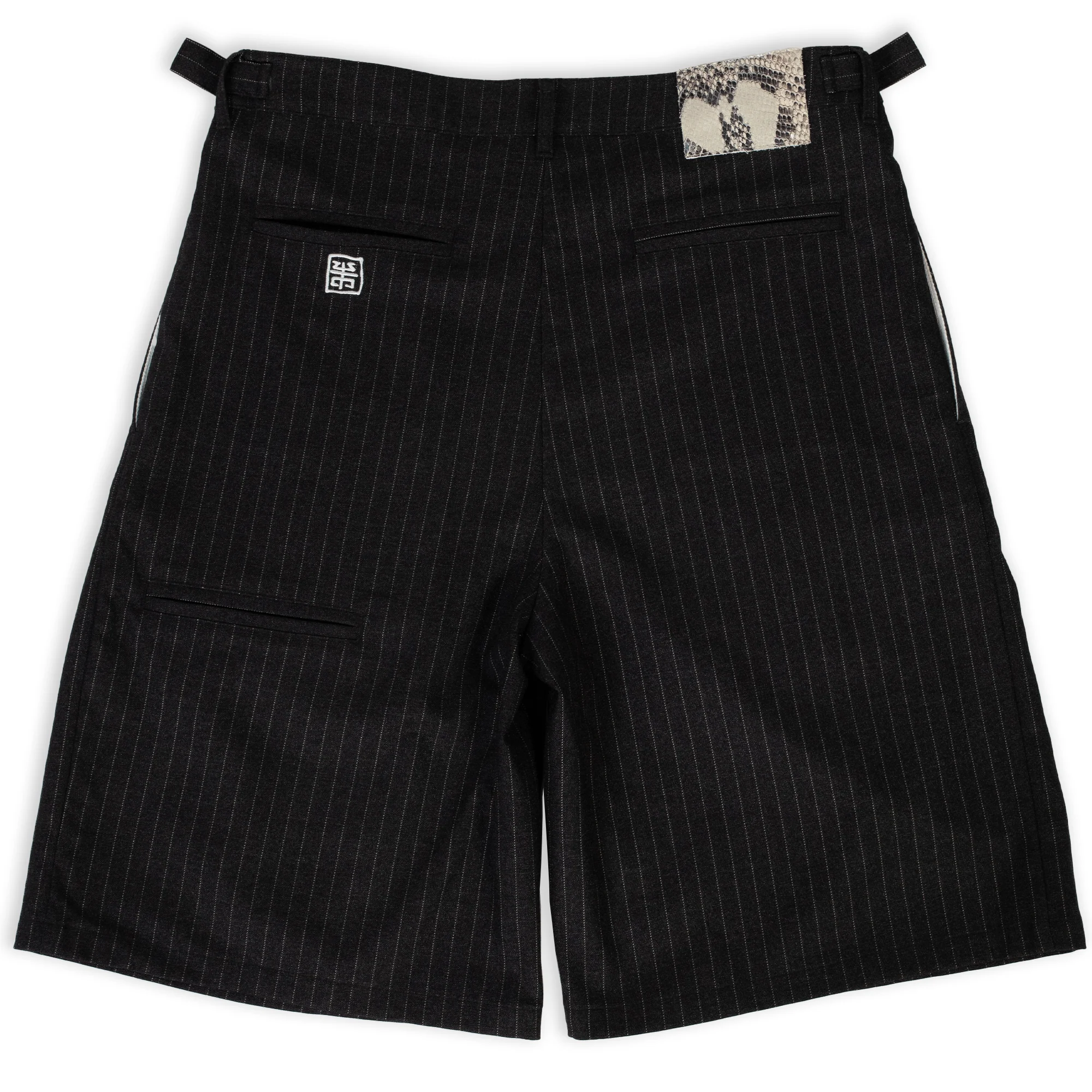 Black Pinstripe Shorts - Image 7