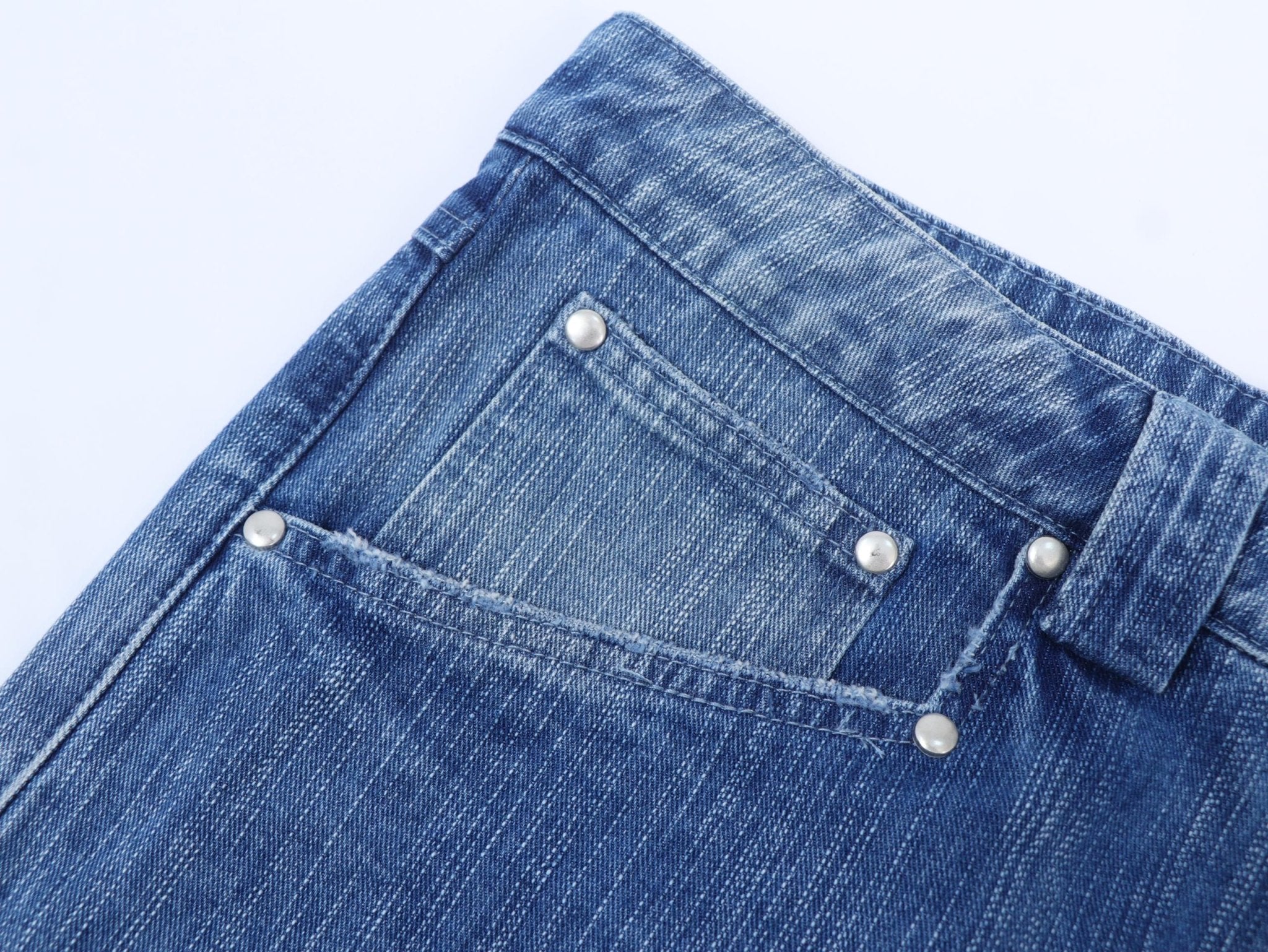 Vintage Blue Slub Denim - Image 4