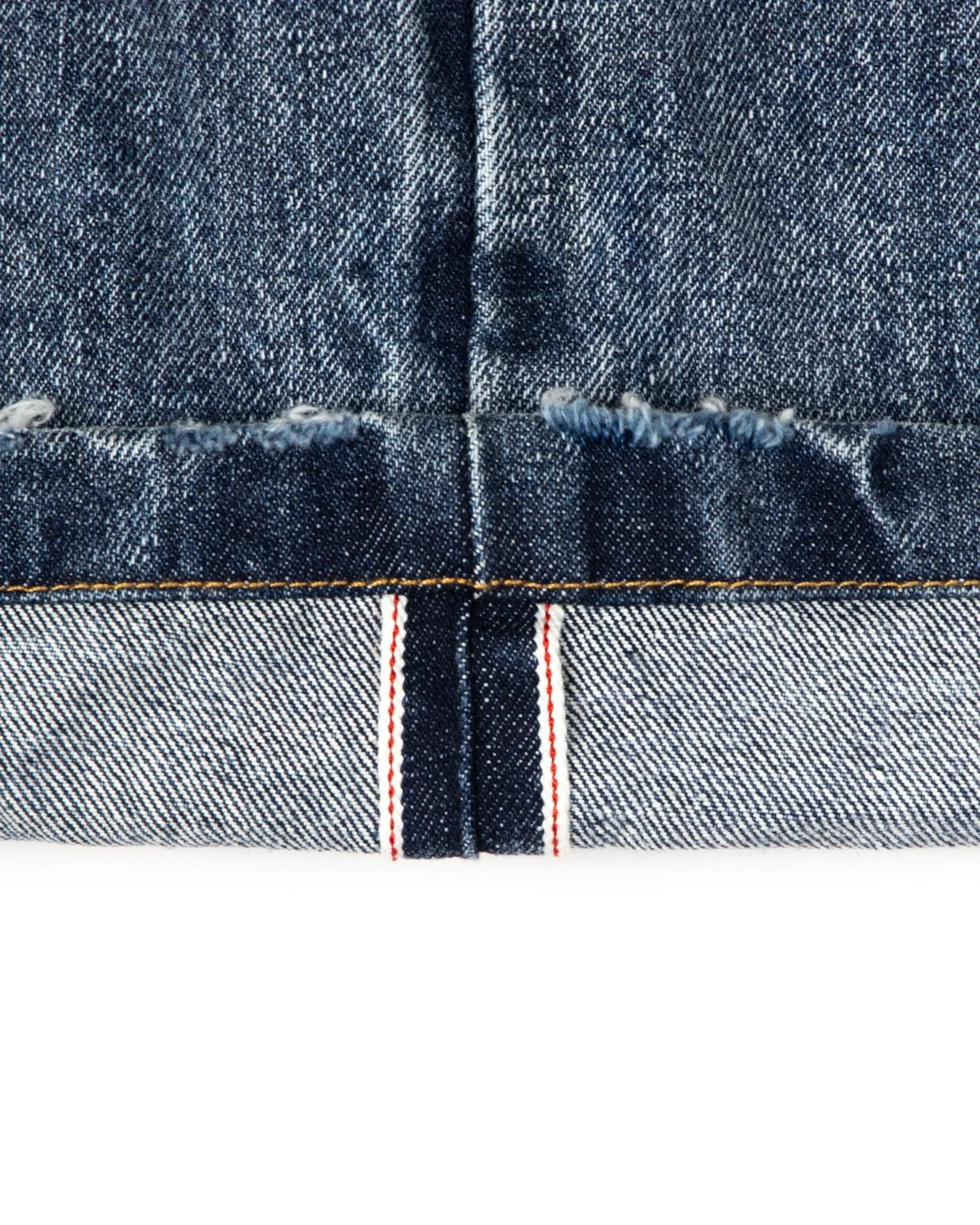 Blue Repaired Selvedge Bootcut - Image 6