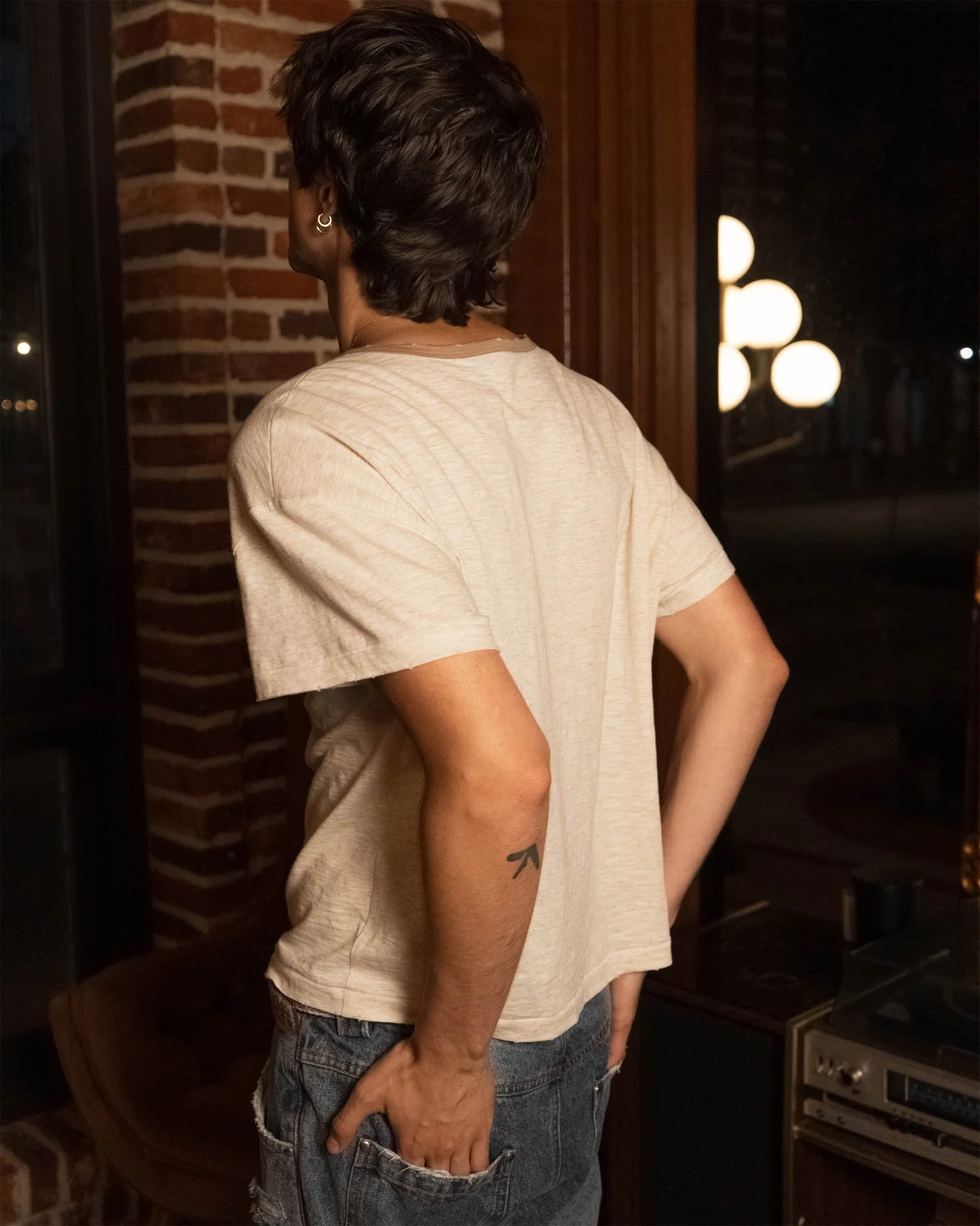 Oatmeal Ringer Tee - Image 5