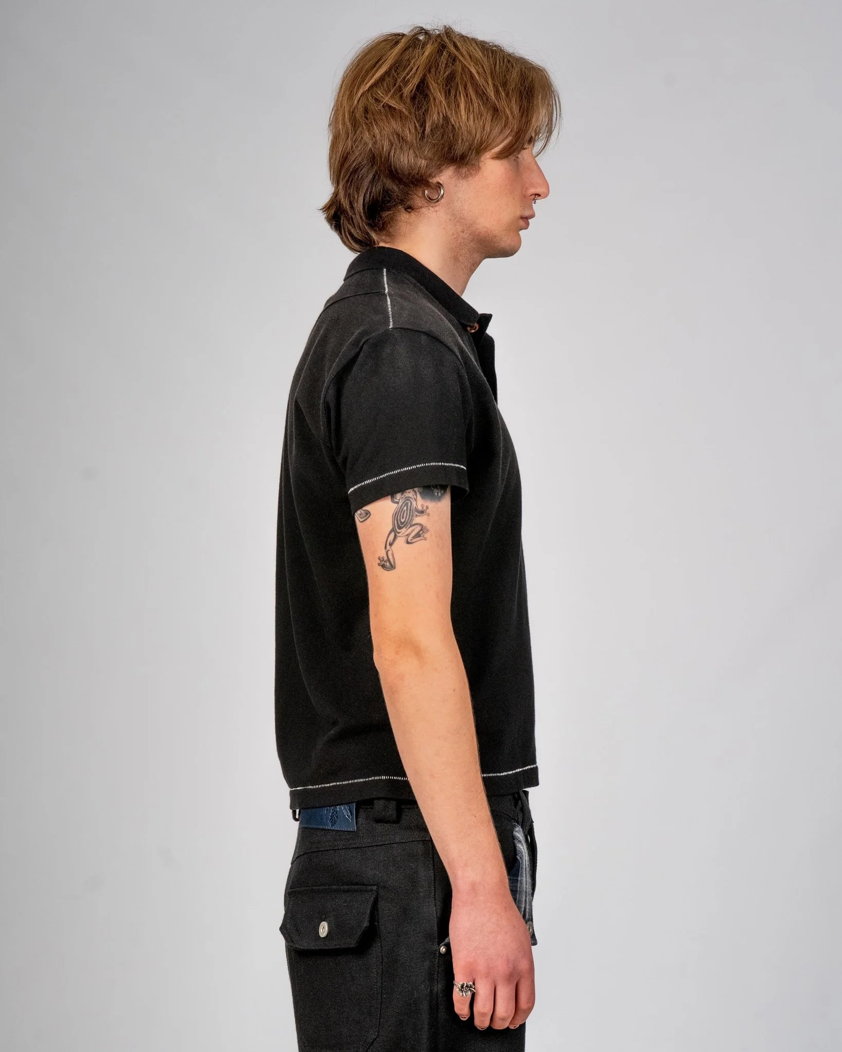 Sunfaded Black Polo - Image 3