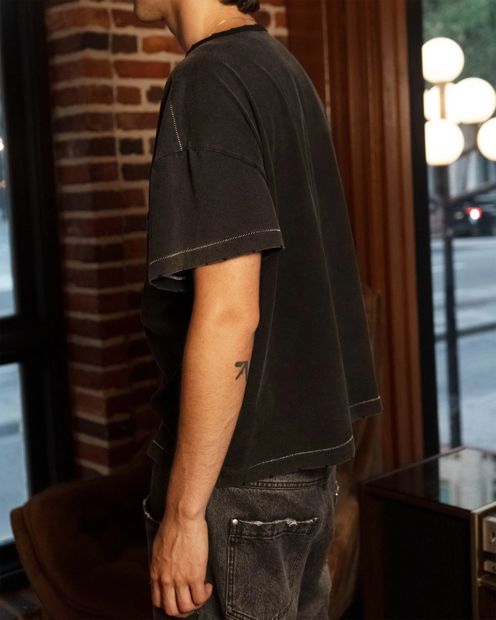 Sunfaded Black Tee - Image 4